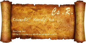 Csapó Renáta névjegykártya