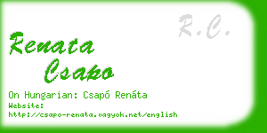 renata csapo business card